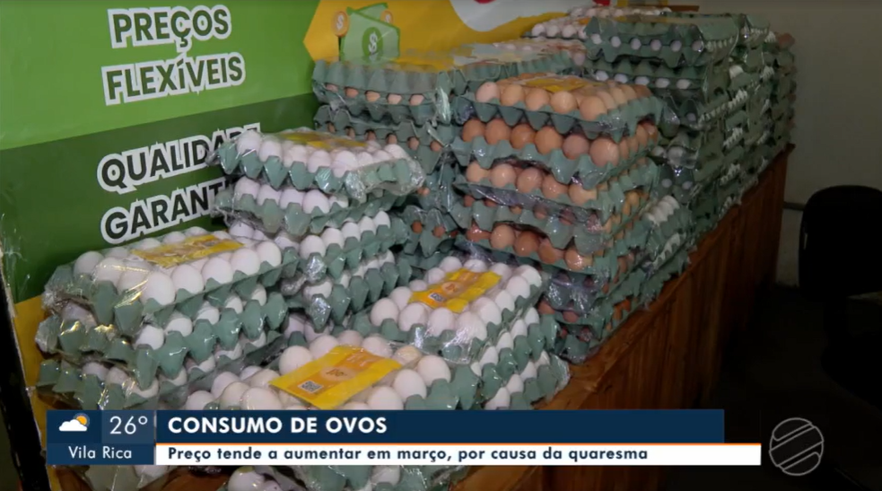 Reportagem da TV Centro América sobre o mercado de ovos