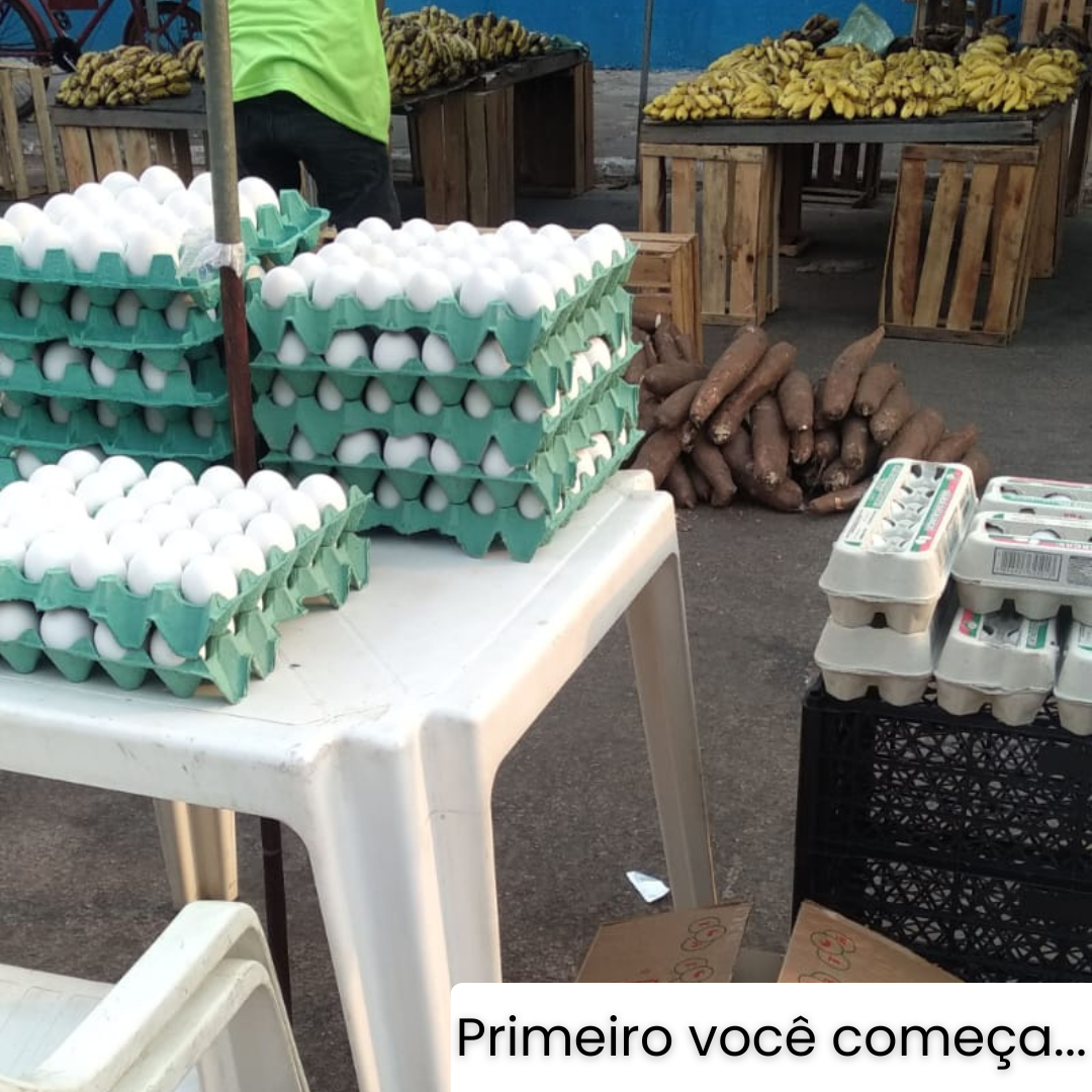 Primeiros ovos vendidos na feira em Várzea Grande